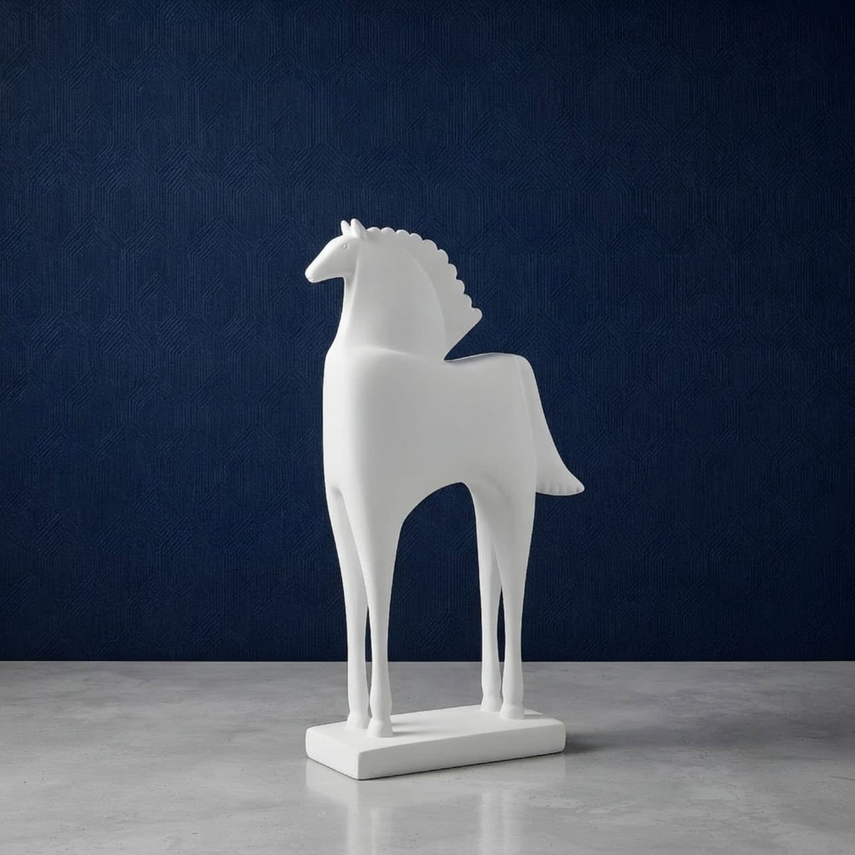 Modern Minimalist White Horse Showpiece