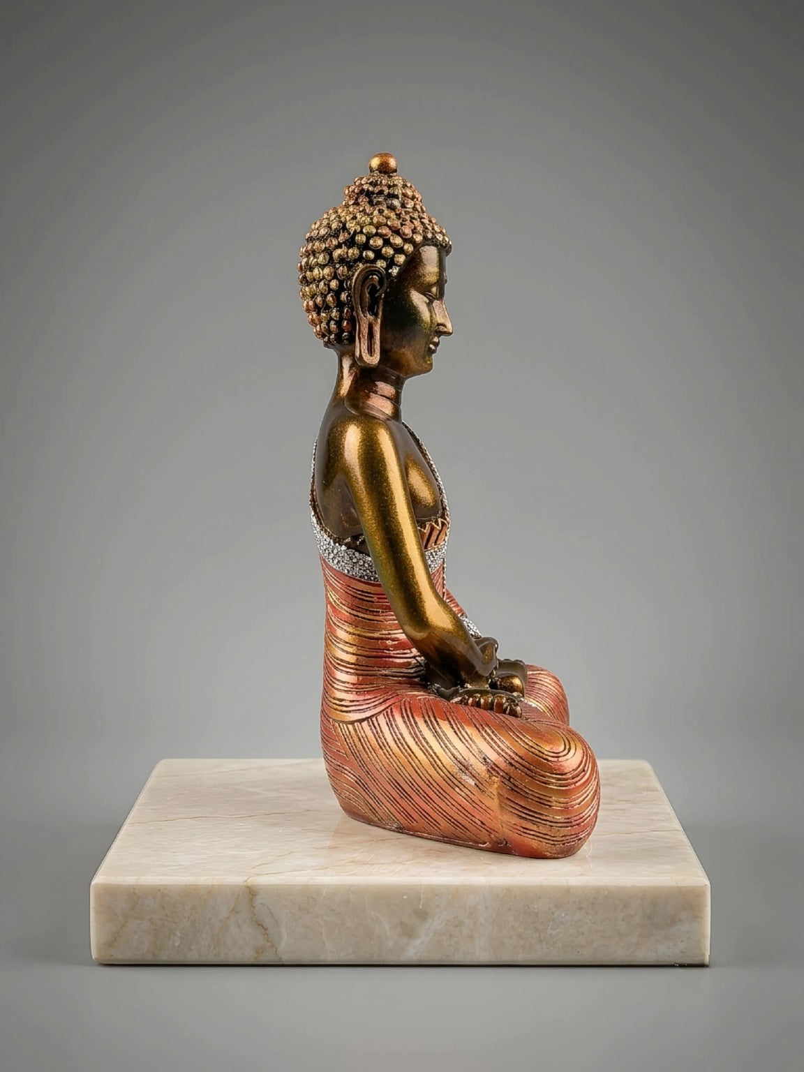Premium Meditating Buddha Statue GI002, side view