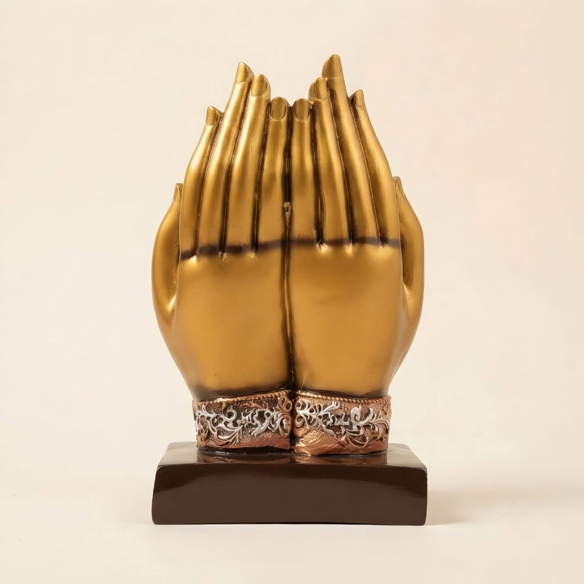 Premium Spiritual Buddha Head in Hands Sculpture