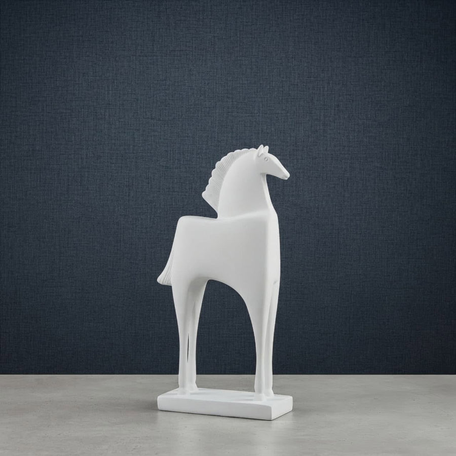 Modern Minimalist White Horse Showpiece