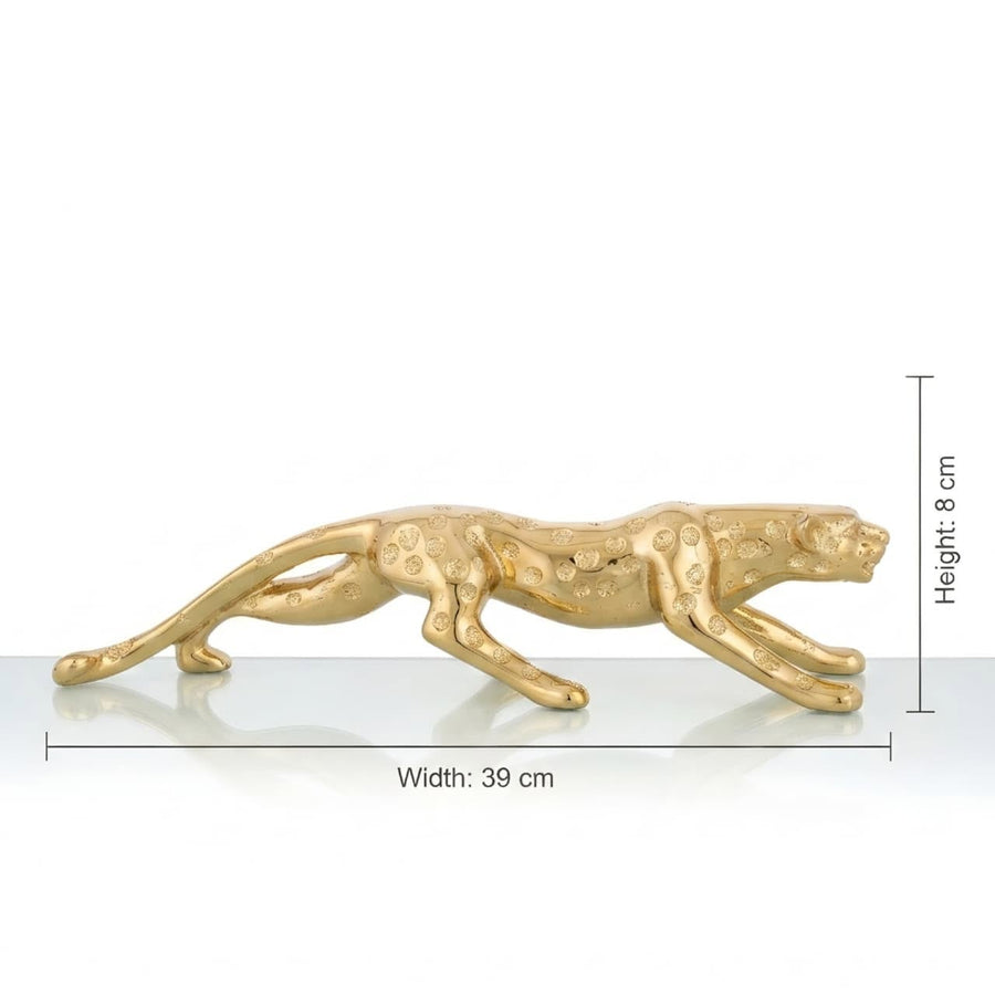 Royal Golden Prowling Panther Figurine Large