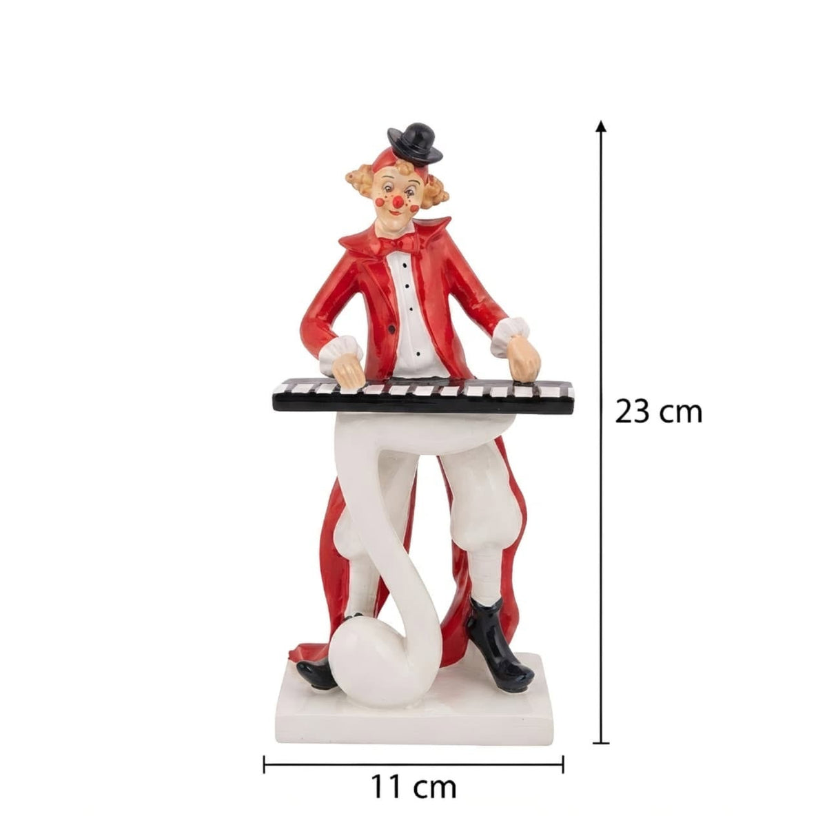 Keyboard Musician Clown Decorative Figurine