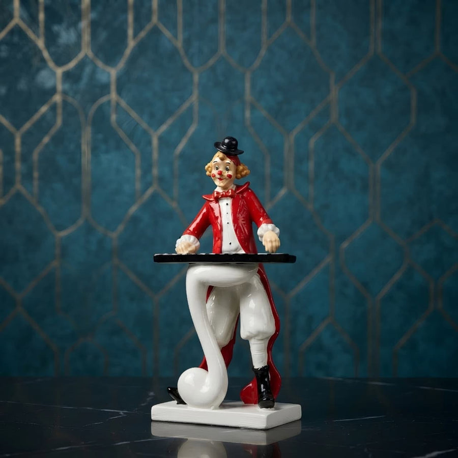 Keyboard Musician Clown Decorative Figurine