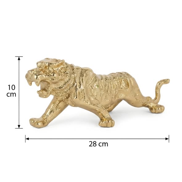 Royal Golden Prowling Panther Figurine Medium GI0016, approximately 10 cm high and 28 cm wide