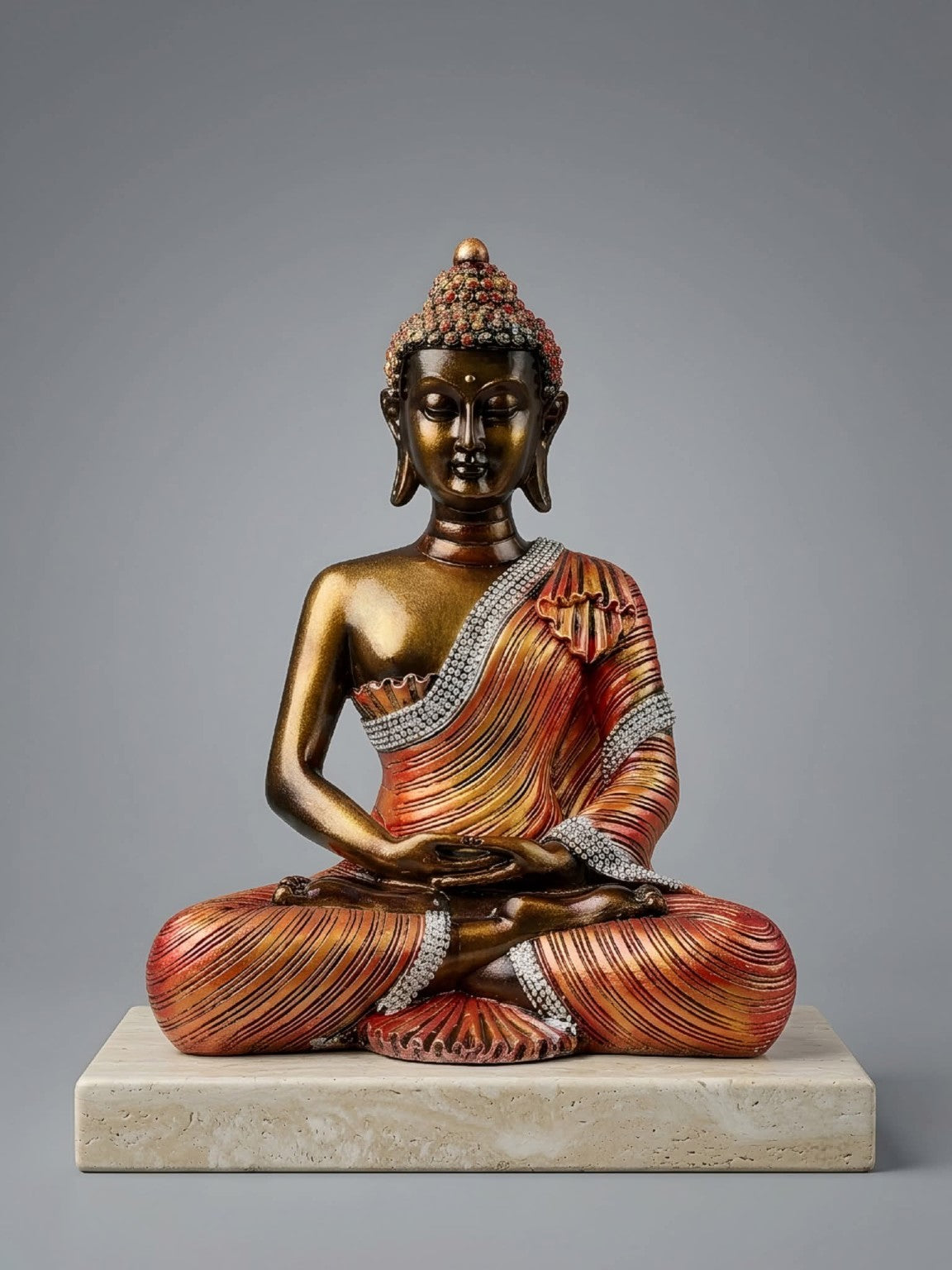 Premium Meditating Buddha Statue GI002, front studio view