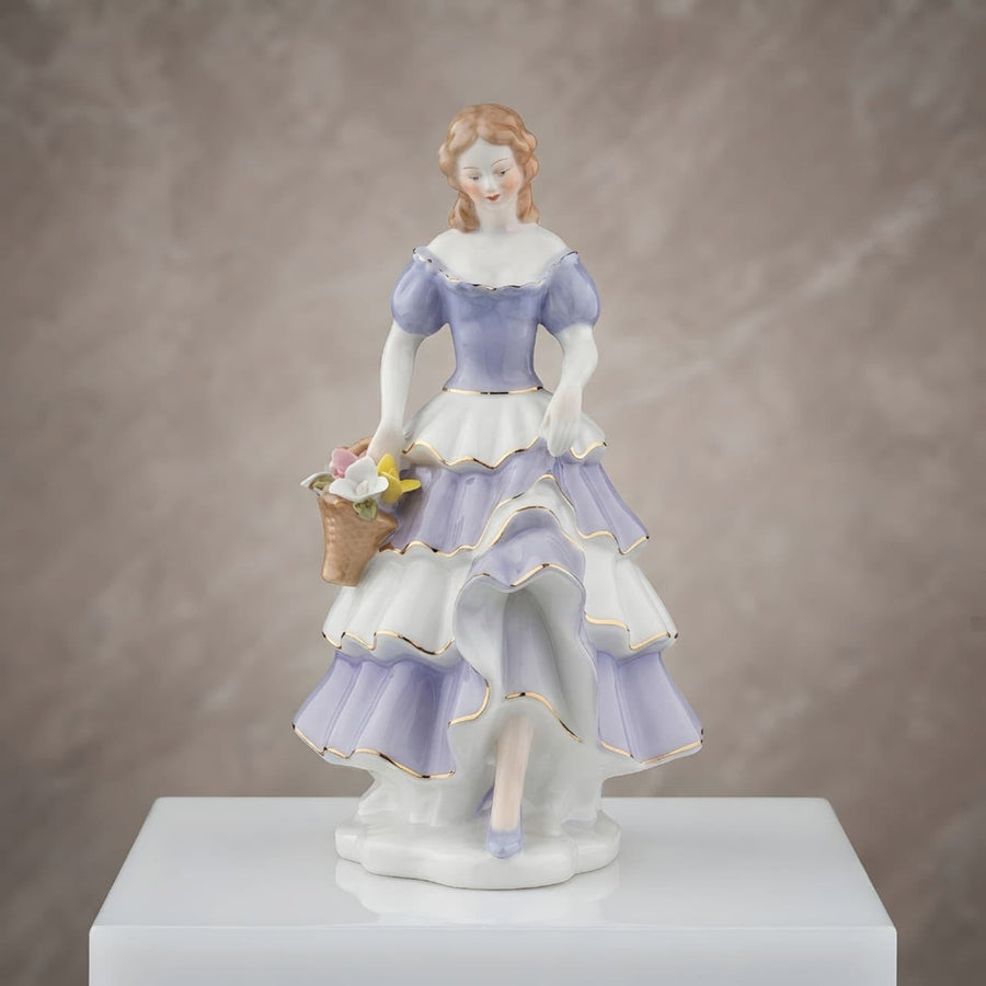 Graceful Victorian Lady with Flower Basket GI006, front view