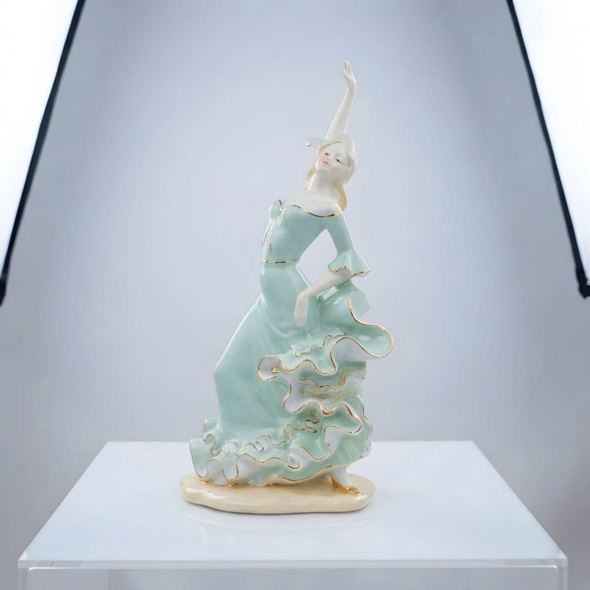 Vintage Style Porcelain Flamenco Dancer Figurine GI007, front view